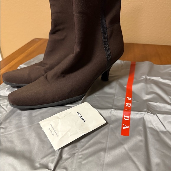 Prada Women's Brown Ankle Boots - Picture 2 of 3
